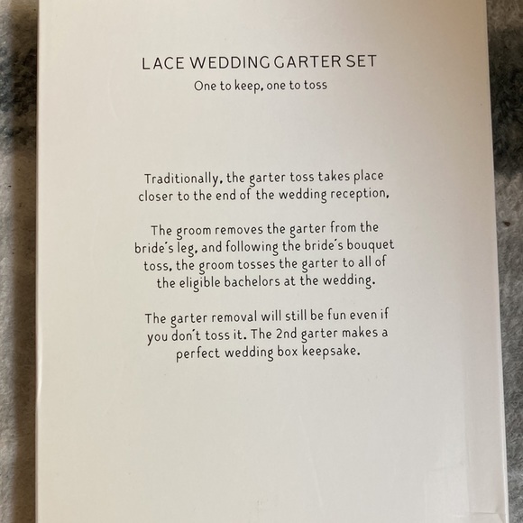 NWT Miss to Mrs Lace Rhinestone Wedding Garter Set of 2 - Picture 2 of 3